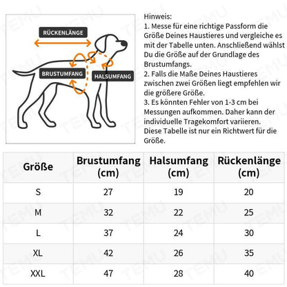 Modische Hunde-Windbreaker