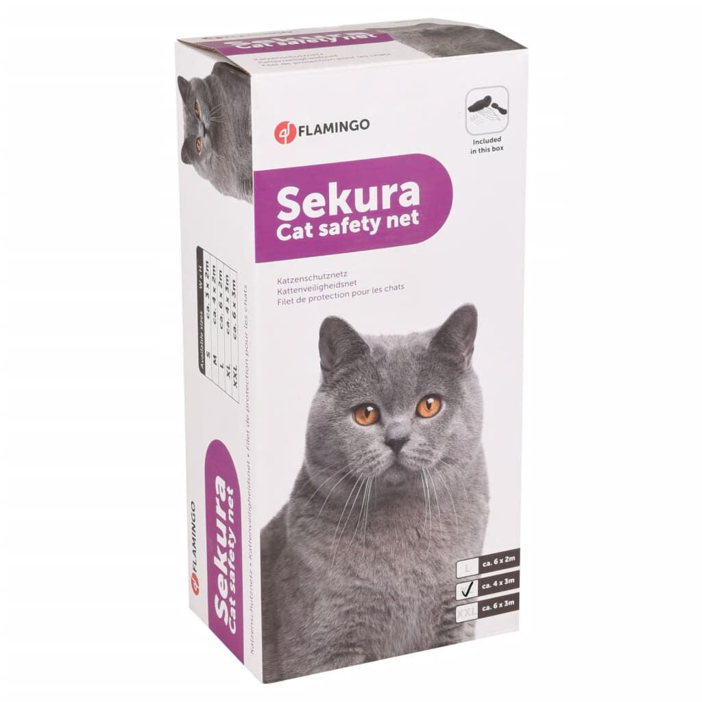 Katzen-Sicherheitsnetz Sekura 4X3 M XL Schwarz