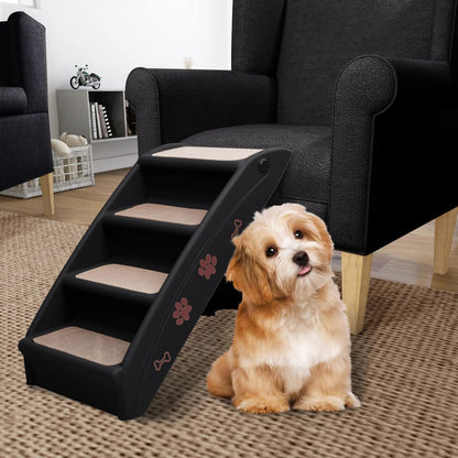 Hundetreppe Klappbar Schwarz 62X40X49,5 Cm