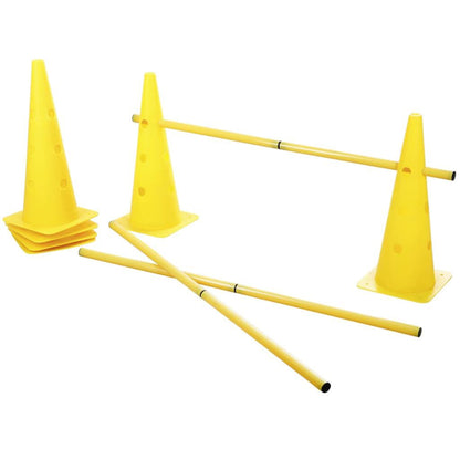 2-In-1 Agility Pylonen-Hürden Set Gelb 81994