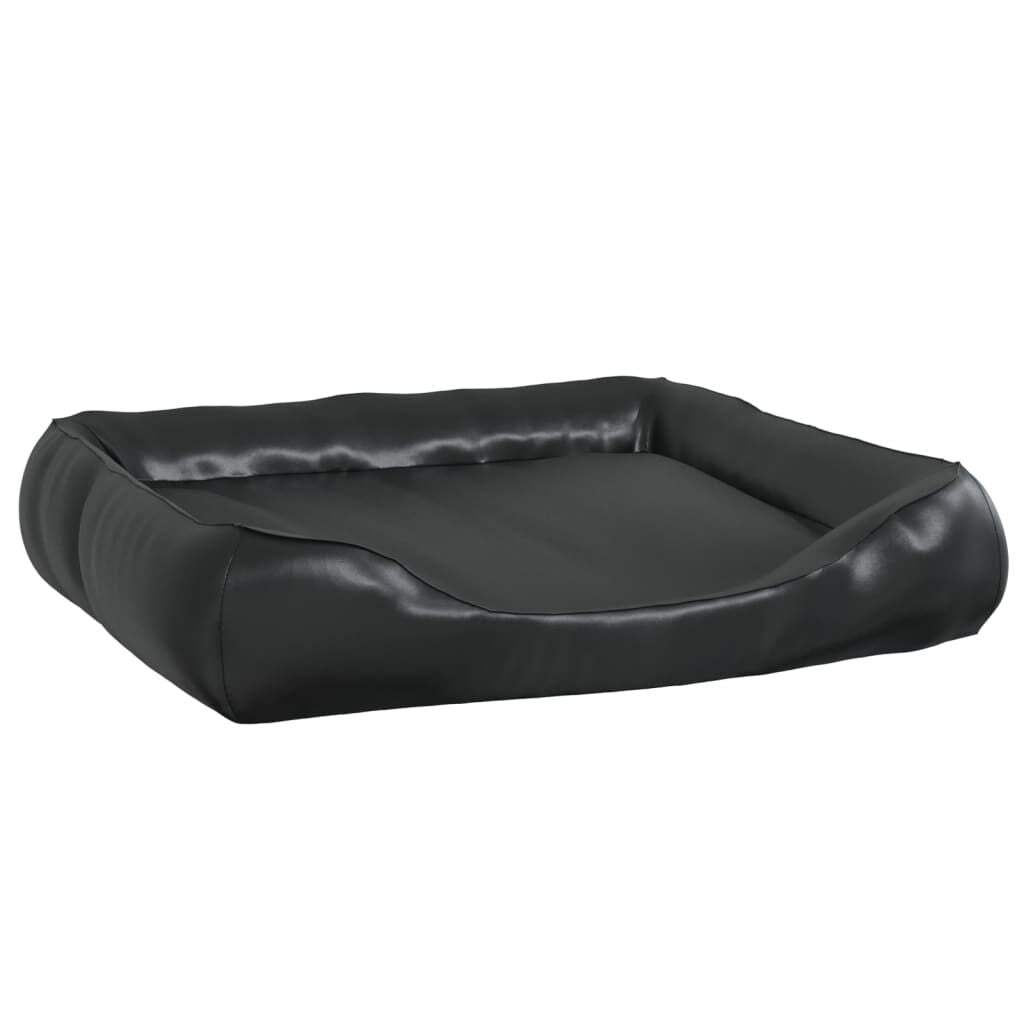 Hundebett Schwarz/Braun 120X100X27 Cm Kunstleder