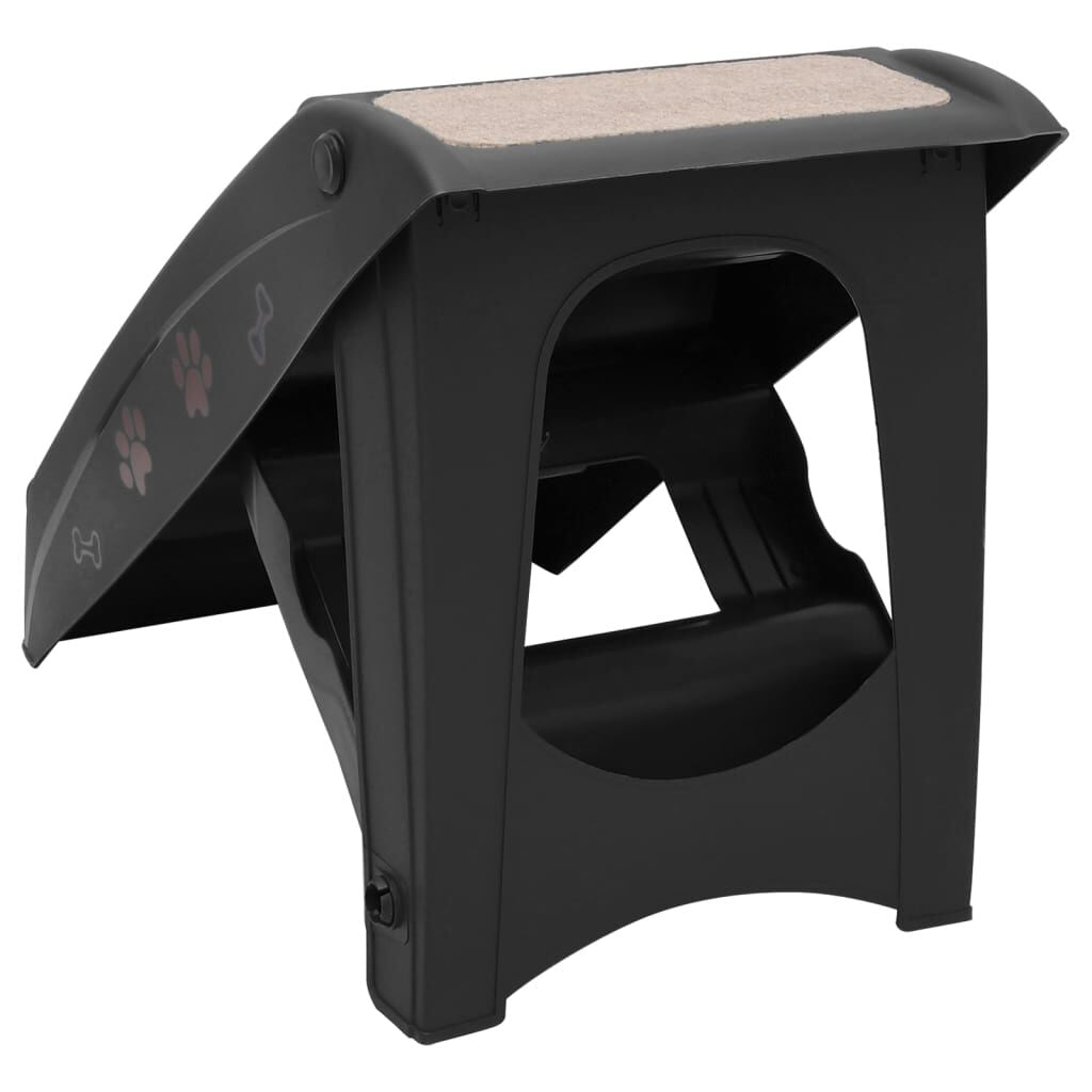 Hundetreppe Klappbar Schwarz 62X40X49,5 Cm